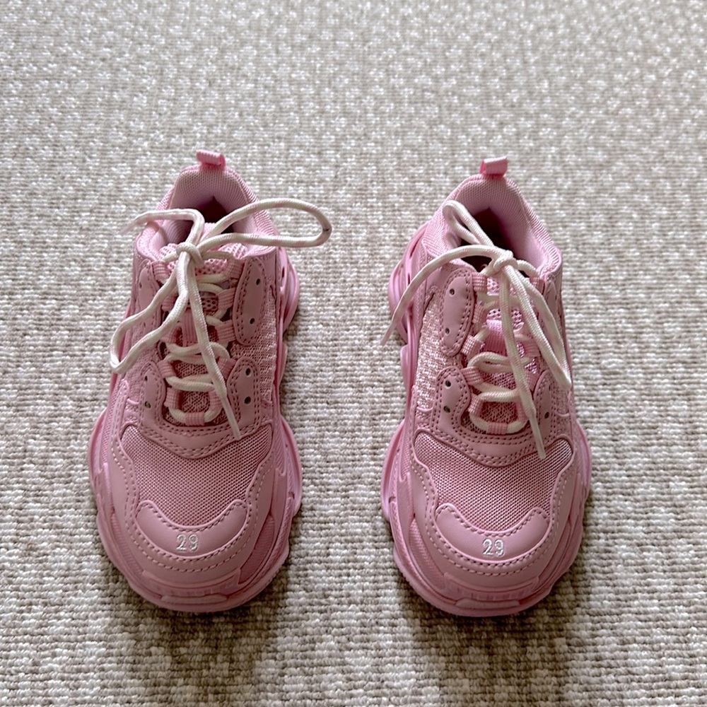 Balenciaga Kids - Triple S Sneaker in light pink double foam and mesh